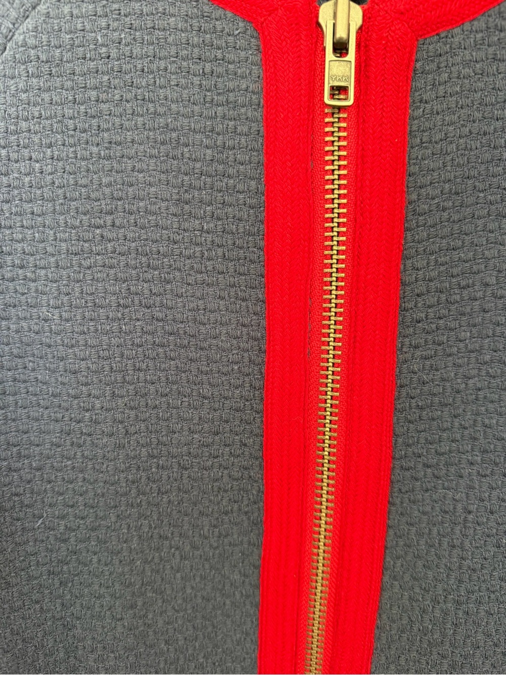 Boden Eadie Textured Coat Navy Red Trim Zip Front US 2 UK 6 Womens Lined - Picture 5 of 7